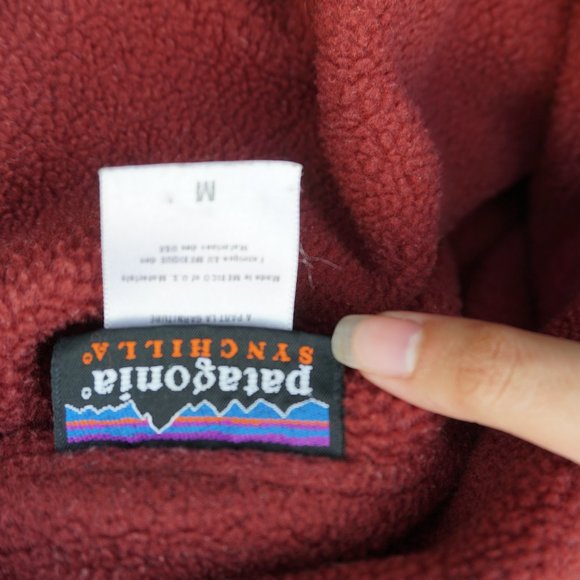 Patagonia Fleece Korbel Brandy Pullover Burgundy M - Picture 2 of 6